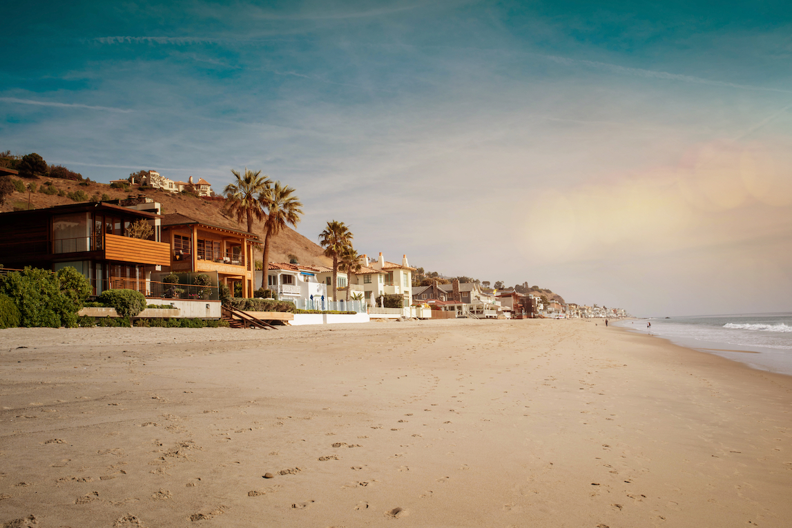 The,Beach,Of,Malibu,At,Sunset
