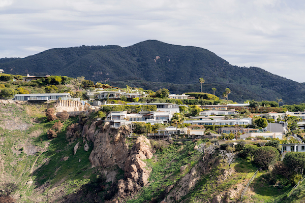 Homes in the hills of Pacific Palisades.